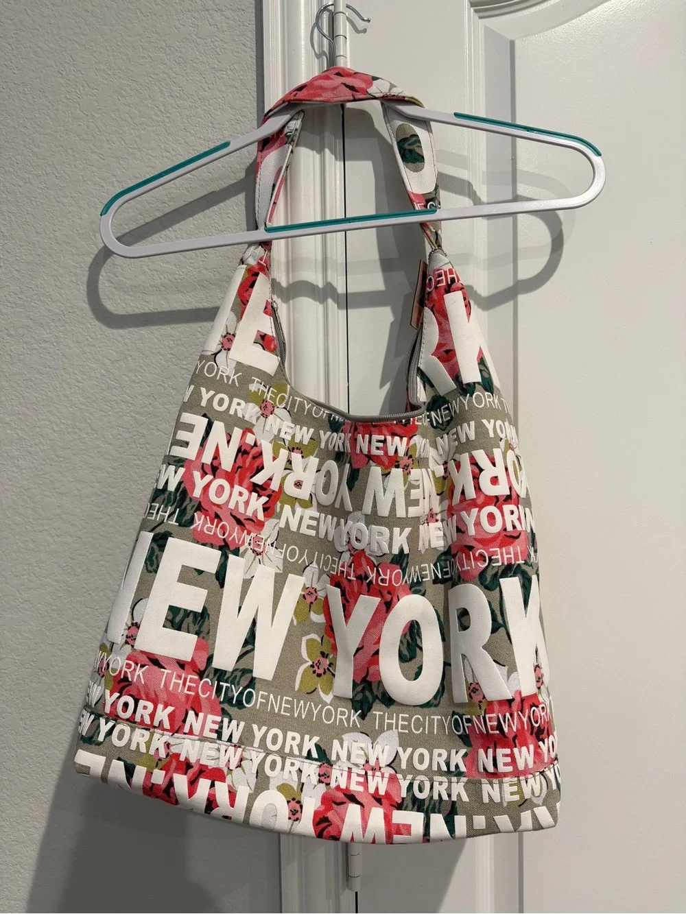 Robin Ruth New York Floral Canvas Hobo Bag
